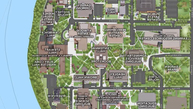 Screenshot of campus map